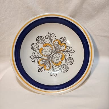 Plato hondo Gefle EK Barbro Löfgren de los años 70