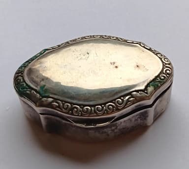 Antique 830 silver snuff box with Swedish control marks
