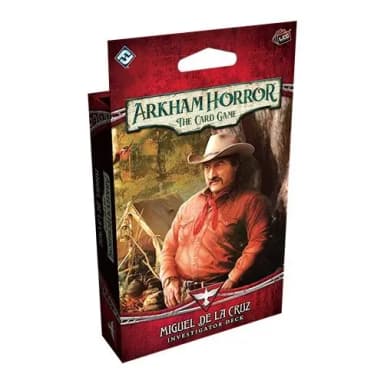 Mazo de investigador Arkham Horror TCG con Miguel de la Cruz