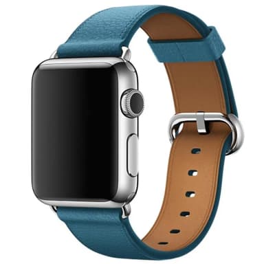 Blaues Classic Buckle Armband für Apple Watch 44-49 mm