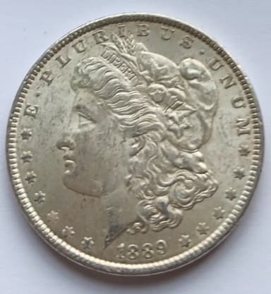 Moneda Morgan Dollar de 1889 de EE. UU. en excelente estado