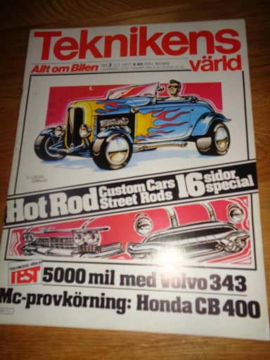 Teknikens värld magazine issue 3 from 1977 with rallycross and vehicle features