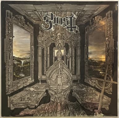 Ghost Skeletal LP 2025 Yhdysvalloista slipmatin ja lehden kanssa