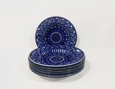 7 platos hondos Arabia Valencia Ulla Procope 22,5 cm