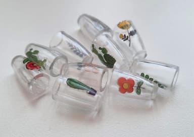 Miniature glass mug for dollhouse collection
