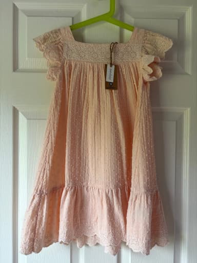 Neue Newbie Aprikosenkleid Größe 116
