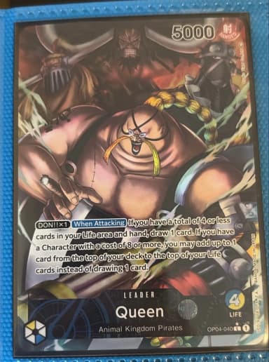One Piece OP04-040 Queen collectible card