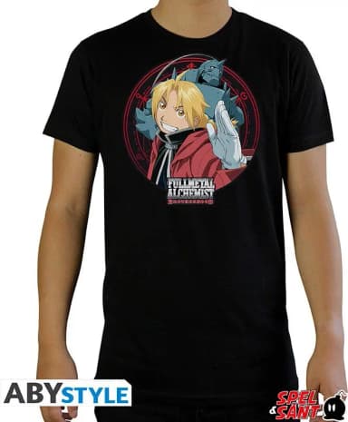 Fullmetal Alchemist Brotherhood musta t-paita XL-koko