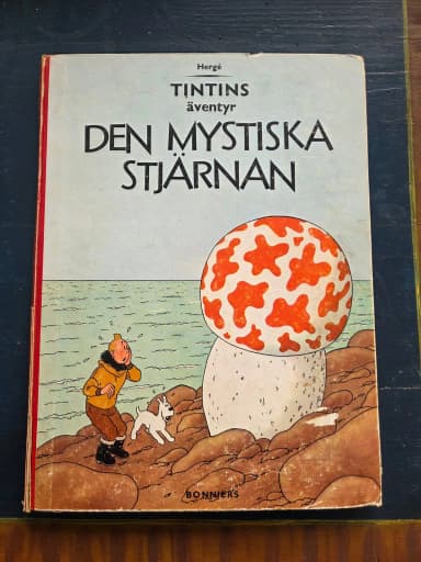 Tintin seikkailu Salaperäinen tähti vuodelta 1960 Ruotsissa