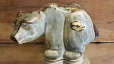 Figura escultórica Björn de oso en gres de alta cocción de Dinamarca