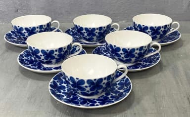Juego de té Rörstrand Mon Amie de 12 piezas por Marianne Westman