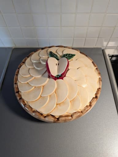 Molde para pastel con tapa y tema de manzana