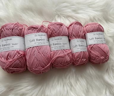 Soft Bamboo Double 5 Garn rosa, 250 Gramm, 5 Knäuel