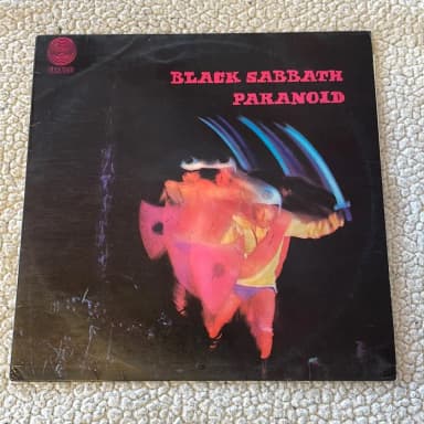 Disco de vinilo Black Sabbath Paranoid en subasta en Suecia
