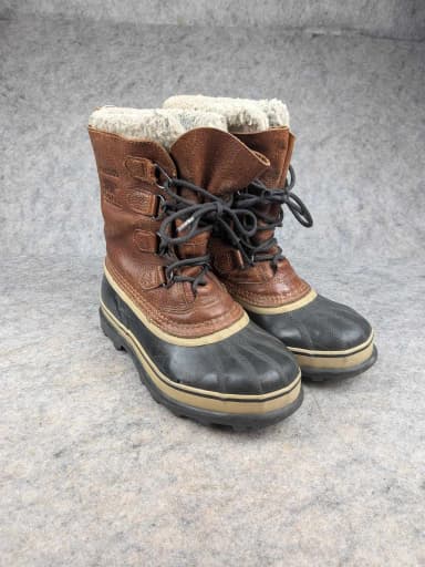 Sorel Caribou Wool winter boots for women leather brown waterproof size 39 US 8