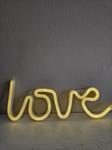 Lámpara decorativa Love de pared 35x13 cm