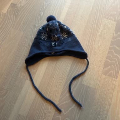 Polarn O. Pyret blue wool hat size 48/50