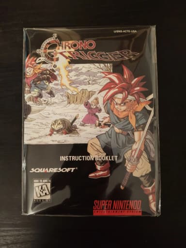 Manual de Chrono Trigger para Super Nintendo en buen estado