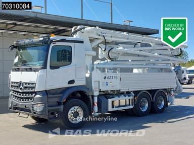 Uusi Mercedes-Benz Arocs 2843 6x4 31 m laajennettava betonipumppu