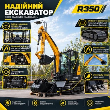 Mini excavadora ANDYTON R350 compacta en Kiev
