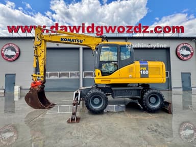 Excavadora de ruedas Komatsu PW160ES-7K del 2005 en Lubartów