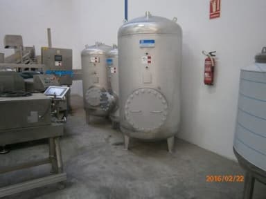 Depósitos industriales de acero inoxidable para agua caliente