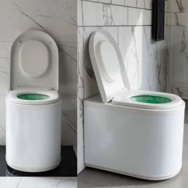 Ekohytte Frost energiatehokas pakastava WC valkoisena ja mustana