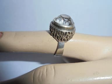 Silver ring with bergkristall vintage style