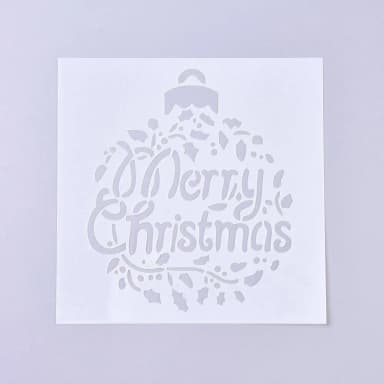 Christmas-themed stencil with text for crafting