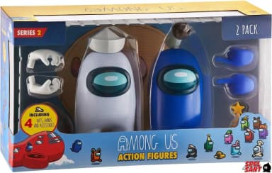 Among Us Sarja 2 Valkoinen & Sininen Crewmate 17cm 2-pack