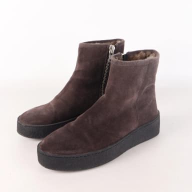 Billi Bi Damen Curlingstiefel grau Leder Größe 40 warm gefüttert