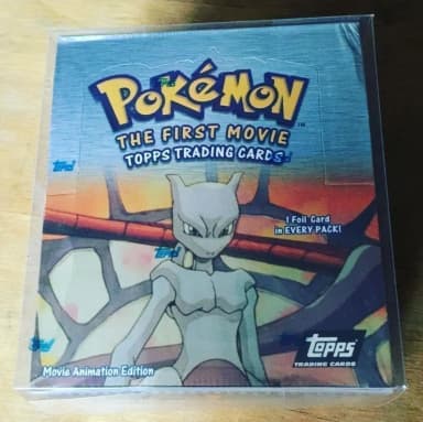 Ungeöffnete Pokémon The First Movie Topps Sammelkarten mit Werksversiegelung