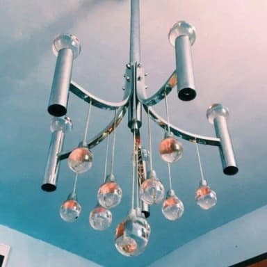 Gaetano Sciolari Murano Vintage Deckenlampe aus den 60er-70er Jahren