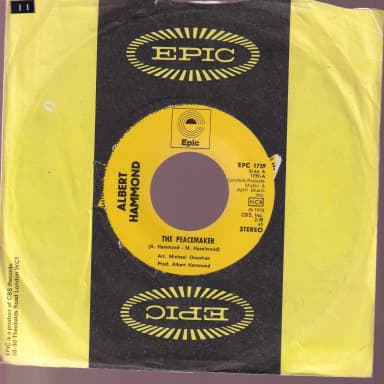 Albert Hammond - The Peacemaker 7-inch vinyl
