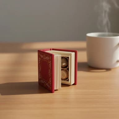 Fidget clicker book with chocolate pralines