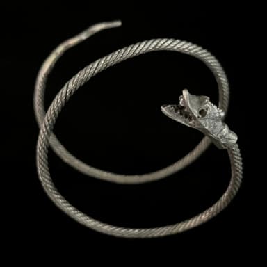 Vintage Silberarmband mit Schlangendesign im Art-Deco-Stil