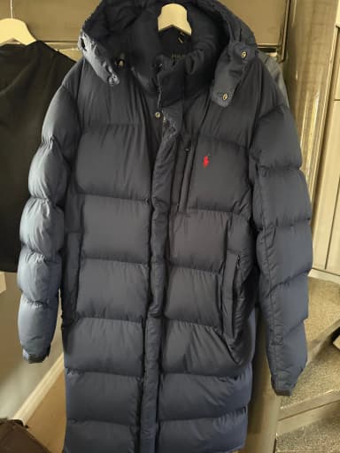 Polo Ralph Lauren tummansininen untuvatakki koko XL