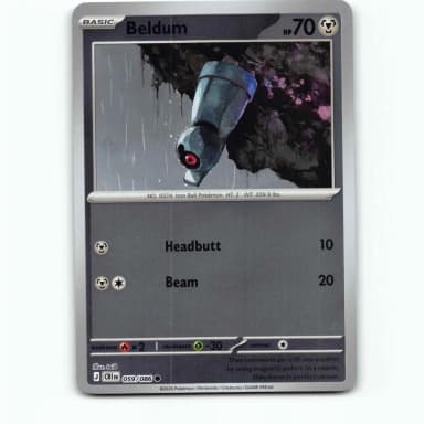 Beldum 59 Reverse Holo Pokémon card from Chaos Rising set