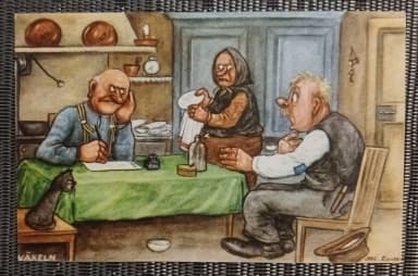 Postcard featuring artwork by Jac Edgren