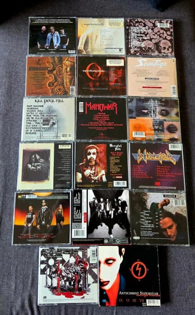 Large lot of 30 heavy metal and rock CDs