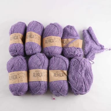 Drops Alpaca Wollgarn in lila, 50 Gramm