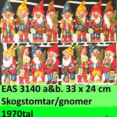 PZB 3140 a&b EAS vintage map stamps with gnomes and fairies