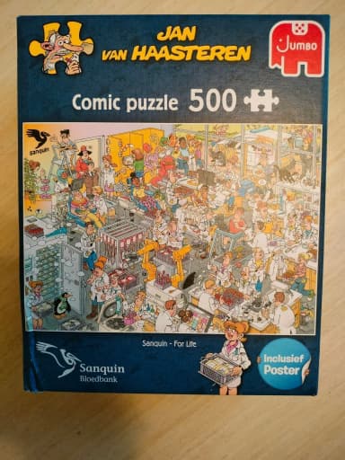 Jan Van Haasteren Sanquin puzzle 500 pieces complete