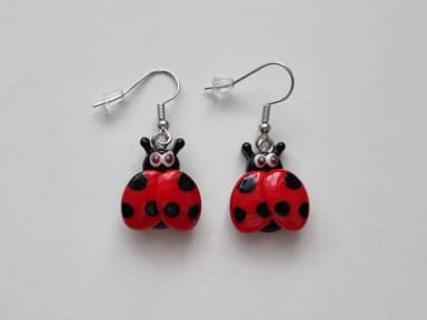 Ladybug earrings available now