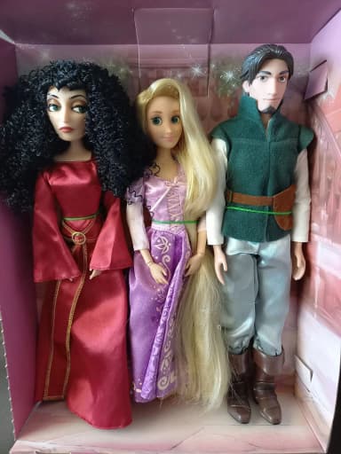 Disney tangled dolls Rapunzel, Flynn, Mor, Gothel, Barbie figures