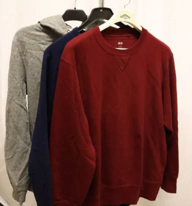 Set of three hoodies from Levi's and Uniqlo in size L