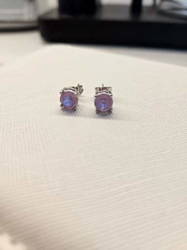 Pink stone earrings available at auction