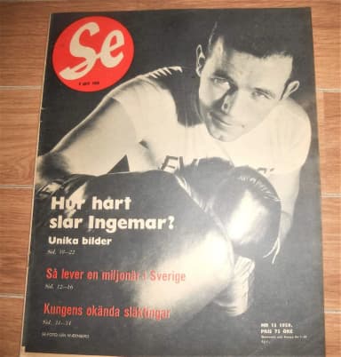 Numero 15 1959 Ingemar Johansson keräilyesine Ruotsista