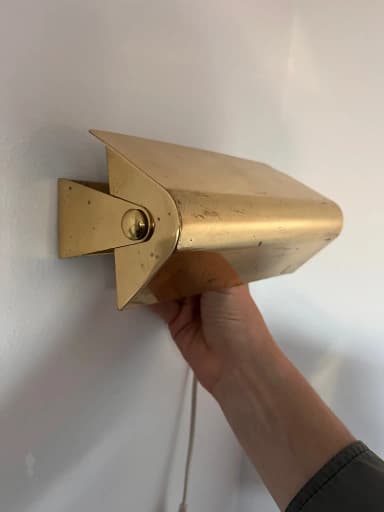 Vintage Wandlampe aus Messing im schwedischen Modernstil