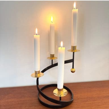 Sonat Ystad Metall Messing Adventskerzenhalter von Gunnar Ander